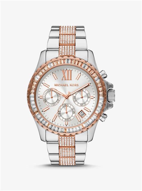 michael kors two tone watch|michael kors everest watch.